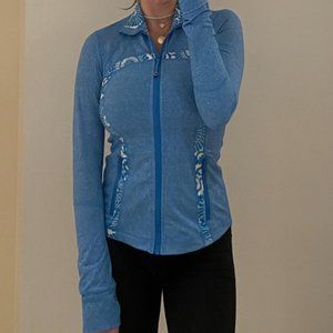 Lululemon blue/floral print athletic jacket
